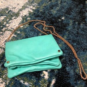 Teal and gold crossbody perfect accent color